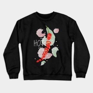 chopped HOT red chilli authentic mexican food ingredient spicy lover gift Crewneck Sweatshirt